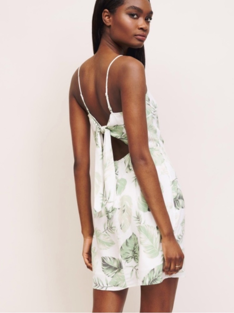 (17) Dynamite leaf print summer dress - Picture 2 of 7